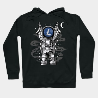 Astronaut Litecoin Lite Coin LTC To The Moon Crypto Token Cryptocurrency Wallet Birthday Gift For Men Women Kids Hoodie